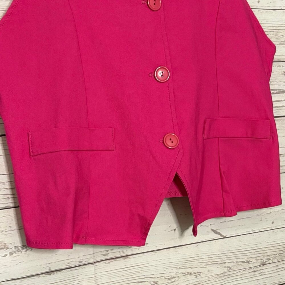 NWT‎ Designs by Olivia Pink Waistcoat Three Button Vest XL - Picture 4 of 6